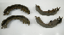 Image of Drum Brake Shoe (Rear). A single brake drum shoe. image for your Toyota